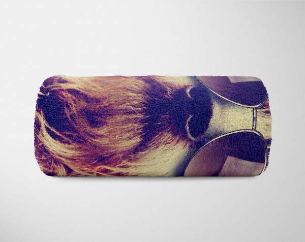 Paul Sinus Art Handtuch Strandhandtuch Saunatuch Kuscheldecke mit Tiermotiv cooler Hund mit So VIP-Rabatte
