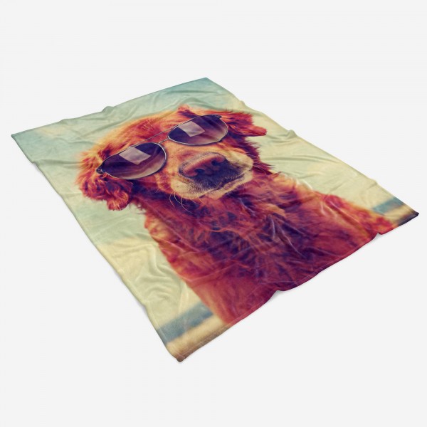Paul Sinus Art Handtuch Strandhandtuch Saunatuch Kuscheldecke mit Tiermotiv cooler Hund mit So Tiefpreis