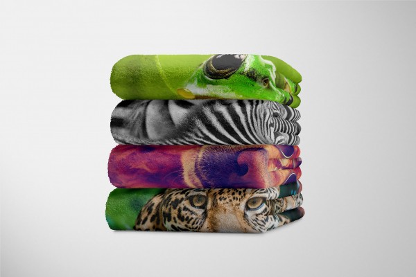 Paul Sinus Art Handtuch Strandhandtuch Saunatuch Kuscheldecke mit Tiermotiv cooler Hund mit So Tiefpreis