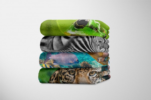 Paul Sinus Art Handtuch Strandhandtuch Saunatuch Kuscheldecke mit Tiermotiv Seeschildkröte Kor Super Sparpreis