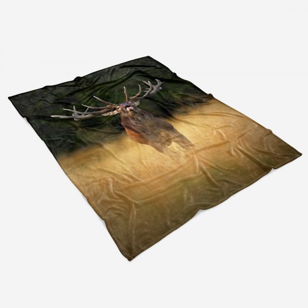 Paul Sinus Art Handtuch Strandhandtuch Saunatuch Kuscheldecke mit Tiermotiv Hirsch Geweih Natu Kostenlose Rückgabe