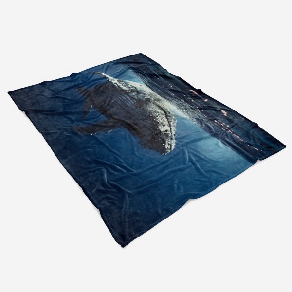 Paul Sinus Art Handtuch Strandhandtuch Saunatuch Kuscheldecke mit Tiermotiv Buckelwal Wal unte Begrenzte Freigabe