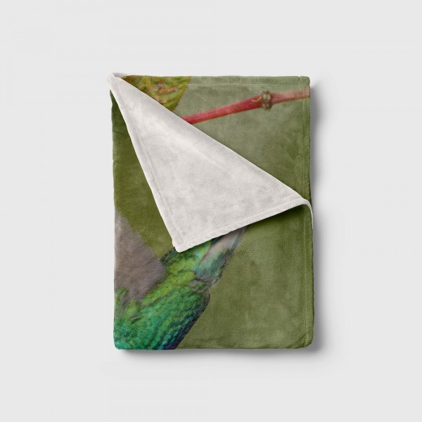 Paul Sinus Art Handtuch Strandhandtuch Saunatuch Kuscheldecke mit Tiermotiv Kolibri Blume Nekt Letzte 3 Tage