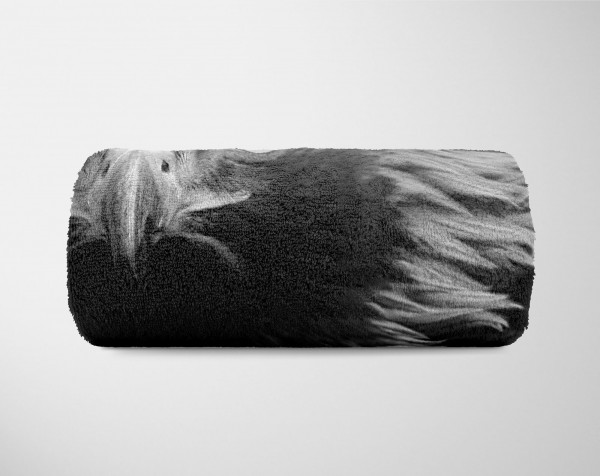 Paul Sinus Art Handtuch Strandhandtuch Saunatuch Kuscheldecke mit Tiermotiv Adler Schwarz Weiß JETZT KAUFEN
