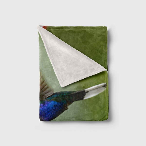 Paul Sinus Art Handtuch Strandhandtuch Saunatuch Kuscheldecke mit Tiermotiv Kolibri Blume Neueste Stile