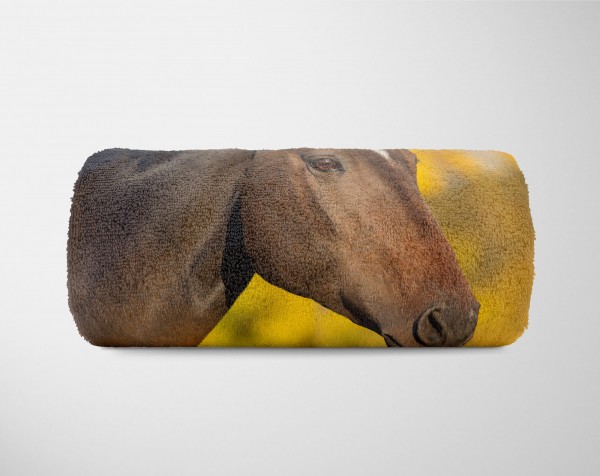 Paul Sinus Art Handtuch Strandhandtuch Saunatuch Kuscheldecke mit Tiermotiv schönes Pferd Zeitbegrenzte Promotion