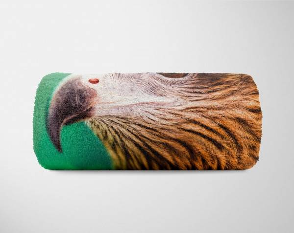 Paul Sinus Art Handtuch Strandhandtuch Saunatuch Kuscheldecke mit Tiermotiv Falke Raubvogel Bis zu 50% Rabatt