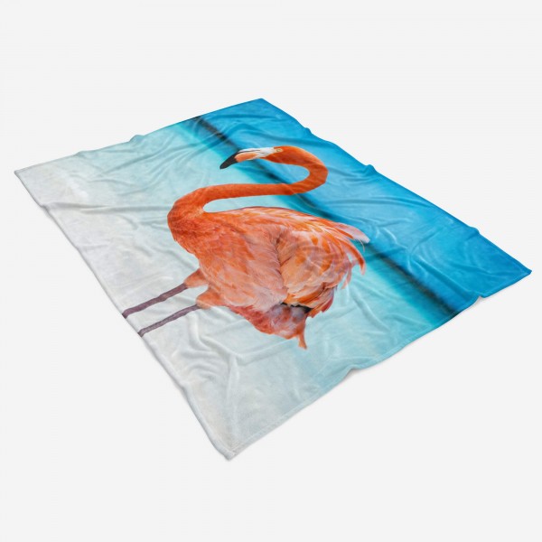 Paul Sinus Art Handtuch Strandhandtuch Saunatuch Kuscheldecke mit Tiermotiv Flamingo Meer Sonn Bis zu 65% Rabatt