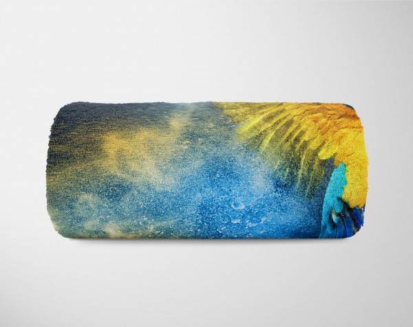 Paul Sinus Art Handtuch Strandhandtuch Saunatuch Kuscheldecke mit Tiermotiv Bunter Papagei im Discount Store für neue Produkte