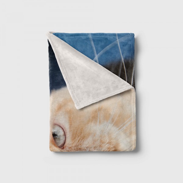 Paul Sinus Art Handtuch Strandhandtuch Saunatuch Kuscheldecke mit Tiermotiv Katze schaut Böse Riesige Rabatte