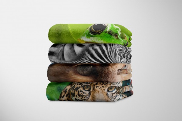 Paul Sinus Art Handtuch Strandhandtuch Saunatuch Kuscheldecke mit Tiermotiv Katze schaut Böse Riesige Rabatte