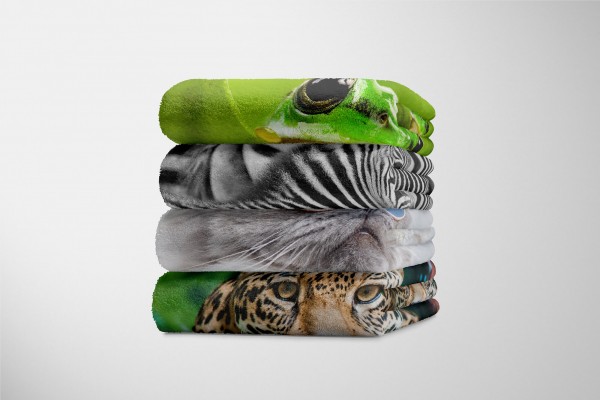 Paul Sinus Art Handtuch Strandhandtuch Saunatuch Kuscheldecke mit Tiermotiv Coole Katze mit So 50% Rabatt mit kostenlosem Versand