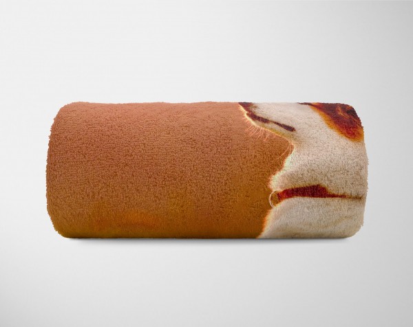 Paul Sinus Art Handtuch Strandhandtuch Saunatuch Kuscheldecke mit Tiermotiv Kleiner Hund Kostenloser Versand international