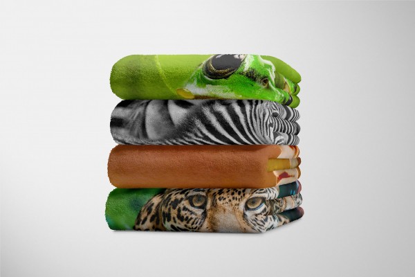 Paul Sinus Art Handtuch Strandhandtuch Saunatuch Kuscheldecke mit Tiermotiv Kleiner Hund Kostenloser Versand international