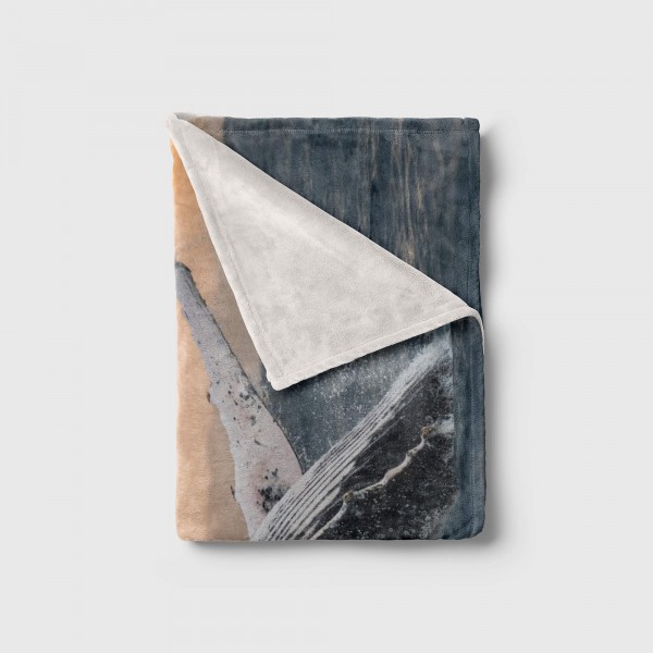 Paul Sinus Art Handtuch Strandhandtuch Saunatuch Kuscheldecke mit Tiermotiv Buckelwal springt Fabrikladen