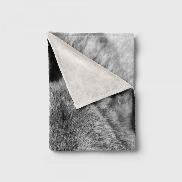 Paul Sinus Art Handtuch Strandhandtuch Saunatuch Kuscheldecke mit Tiermotiv grauer Wolf Speichern exportieren