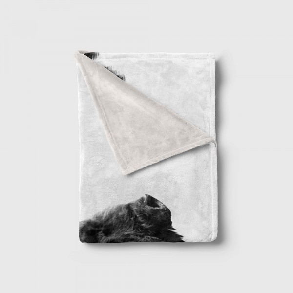Paul Sinus Art Handtuch Strandhandtuch Saunatuch Kuscheldecke mit Tiermotiv Büffel Schwarz Wei Online