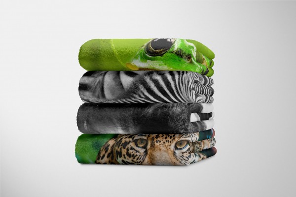Paul Sinus Art Handtuch Strandhandtuch Saunatuch Kuscheldecke mit Tiermotiv Büffel Schwarz Wei Online