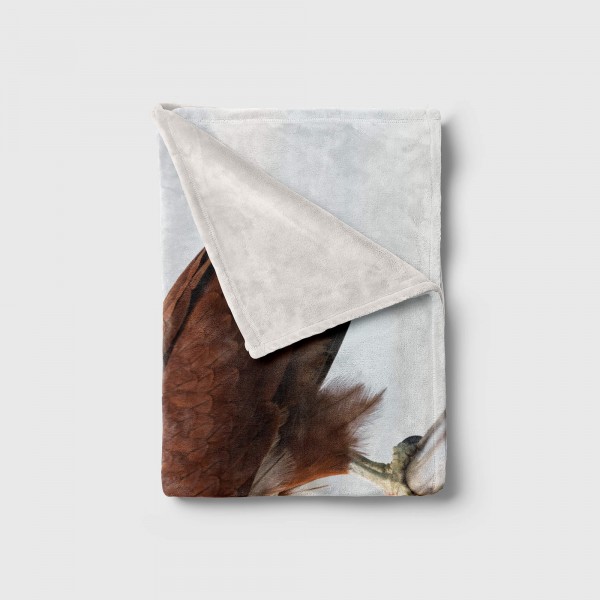 Paul Sinus Art Handtuch Strandhandtuch Saunatuch Kuscheldecke mit Tiermotiv Brahminenweih Grei Angebote
