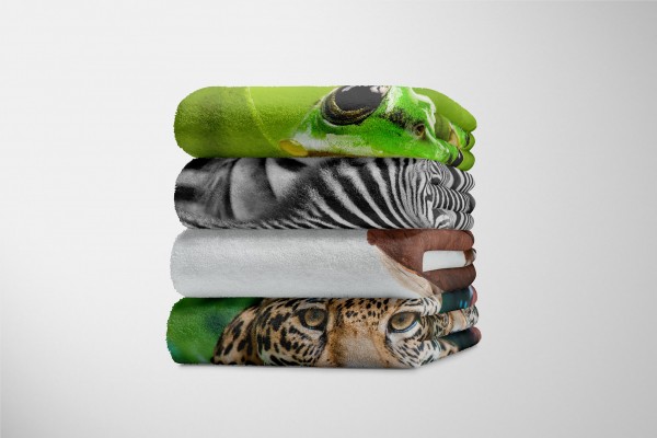 Paul Sinus Art Handtuch Strandhandtuch Saunatuch Kuscheldecke mit Tiermotiv Brahminenweih Grei Angebote