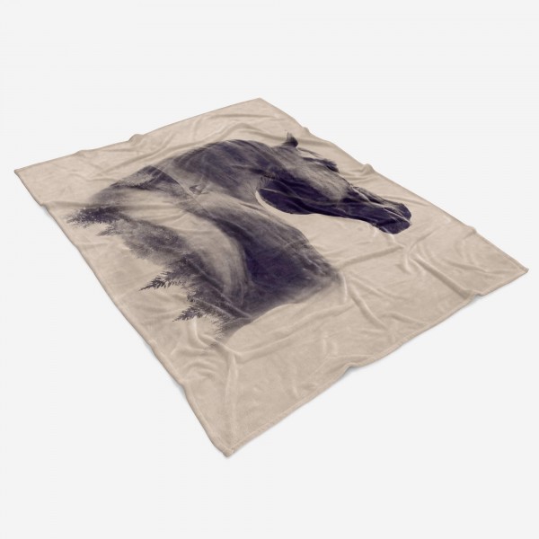 Paul Sinus Art Handtuch Strandhandtuch Saunatuch Kuscheldecke mit Tiermotiv Pferd Kunstvoll Meist gekauft