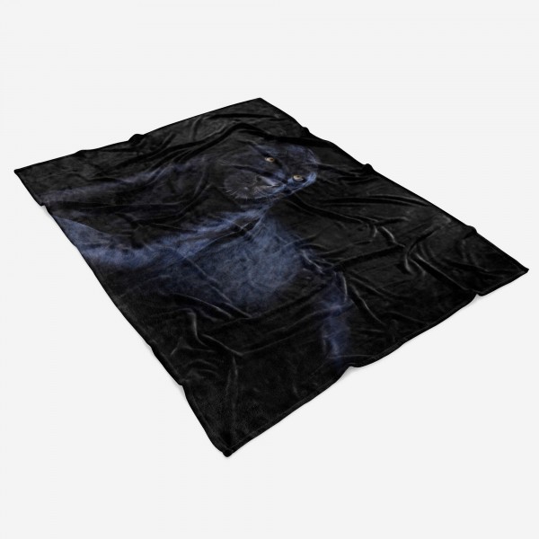 Paul Sinus Art Handtuch Strandhandtuch Saunatuch Kuscheldecke mit Tiermotiv Schwarzer Panther Kostenloser Versand