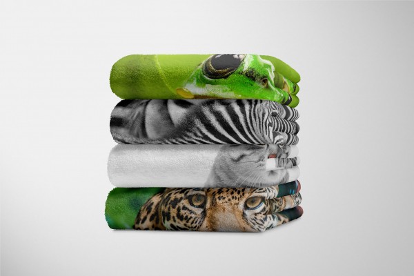 Paul Sinus Art Handtuch Strandhandtuch Saunatuch Kuscheldecke mit Tiermotiv süße Katze Limitierter Zeitrabatt