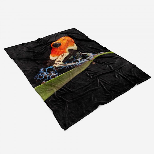 Paul Sinus Art Handtuch Strandhandtuch Saunatuch Kuscheldecke mit Tiermotiv bunter Frosch Trop Günstig kaufen