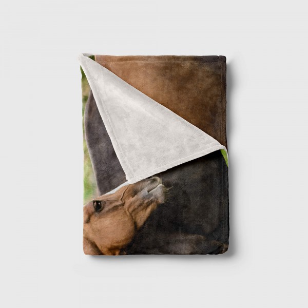 Paul Sinus Art Handtuch Strandhandtuch Saunatuch Kuscheldecke mit Tiermotiv Pferde Schön Begrenztes Angebot