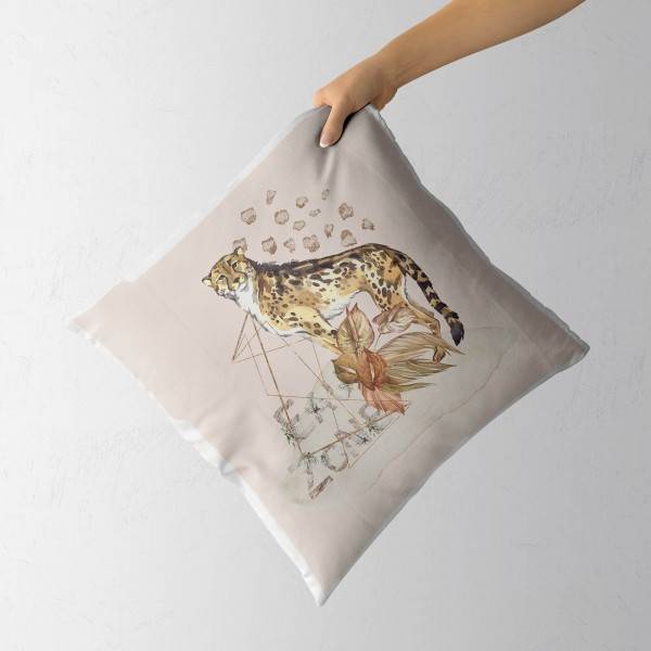 Paul Sinus Art Kissen Dekokissen Kuschelig Eauzone Aquarell Gepard Pastelltöne Dekorativ Schön Weich Online Shopping