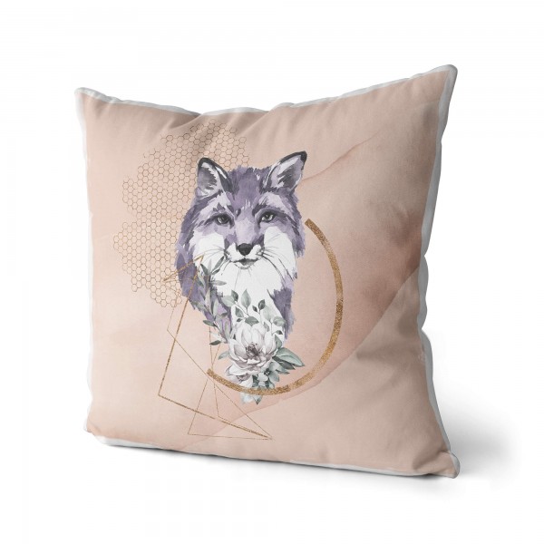 Paul Sinus Art Kissen Dekokissen Kuschelig Eauzone Aquarell Fuchs Blume Pastelltöne Dekorativ Schön Weich