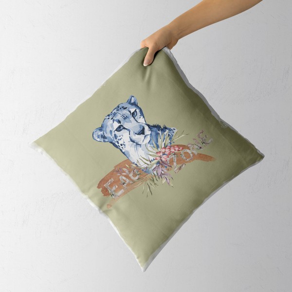 Paul Sinus Art Kissen Dekokissen Kuschelig Eauzone Aquarell Gepard Pastelltöne Dekorativ Schön Weich Große Rabatte