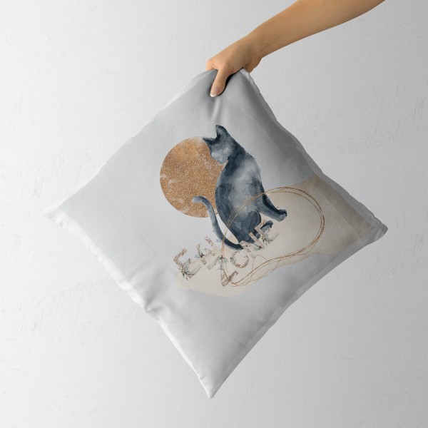 Paul Sinus Art Kissen Dekokissen Kuschelig Eauzone Aquarell Katze Pastelltöne Dekorativ Schön Weich Riesige Ersparnisse
