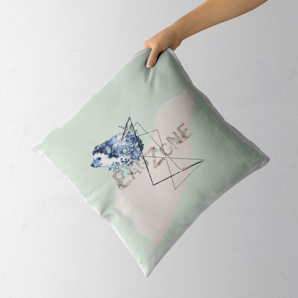 Paul Sinus Art Kissen Dekokissen Kuschelig Eauzone Aquarell Igel Pastelltöne Dekorativ Schön Weich Tiefpreis