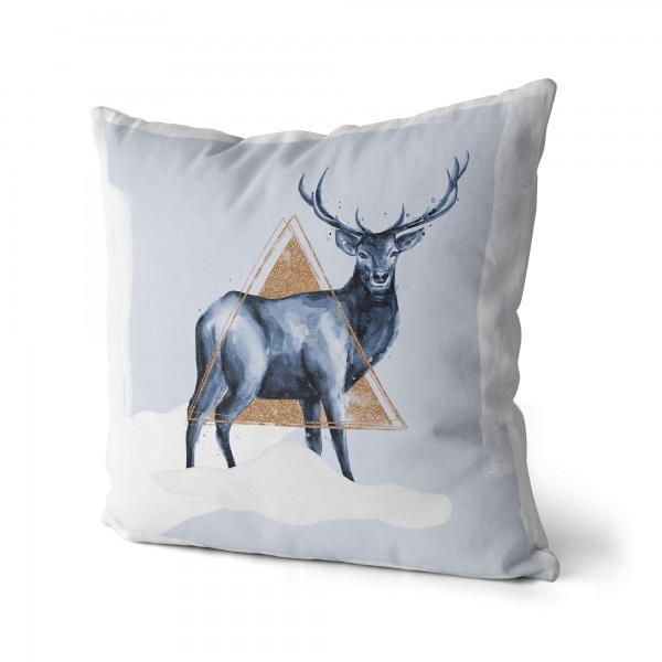 Paul Sinus Art Kissen Dekokissen Kuschelig Eauzone Aquarell Hirsch Pastelltöne Dekorativ Schön Weich