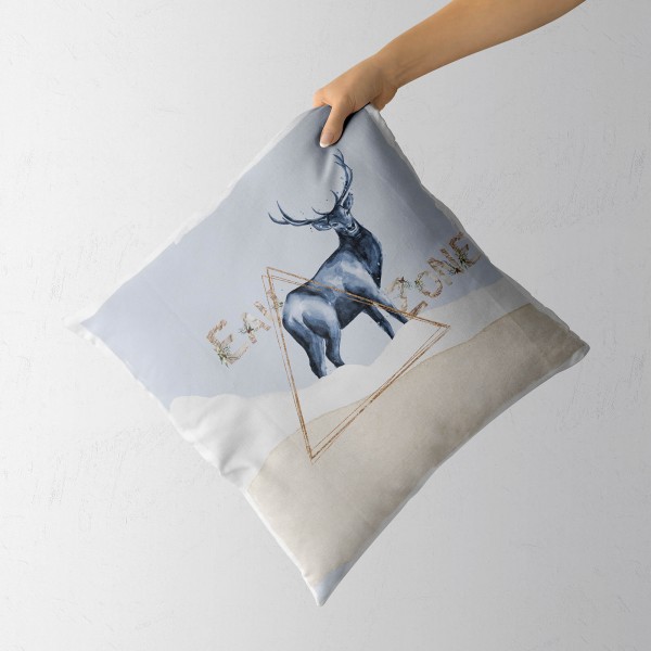 Paul Sinus Art Kissen Dekokissen Kuschelig Eauzone Aquarell Hirsch Pastelltöne Dekorativ Schön Weich Super Sparpreis