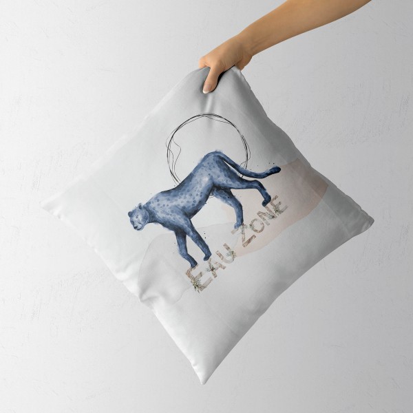 Paul Sinus Art Kissen Dekokissen Kuschelig Eauzone Aquarell Raubkatze Pastelltöne Dekorativ Schön Weich Wochenangebot