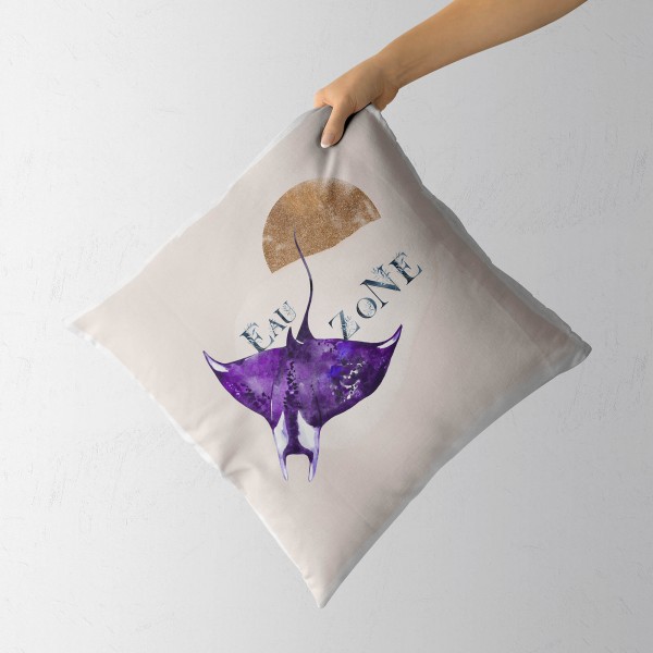 Paul Sinus Art Dekokissen Kissen Pastellfarben Eauzone Mantarochen Wasserfarben Motiv Kunstvoll Dekorativ Weich Sch JETZT KAUFEN