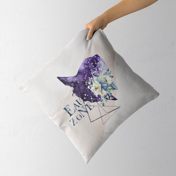 Paul Sinus Art Dekokissen Kissen Pastellfarben Eauzone Mondfisch Blumen Wasserfarben Motiv Kunstvoll Dekorativ Weic Bis zu 50% Rabatt