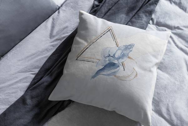 Paul Sinus Art Dekokissen Kissen Pastellfarben Eauzone Muschel Wasserfarben Motiv Kunstvoll Dekorativ Weich Schön Bis zu 65% Rabatt