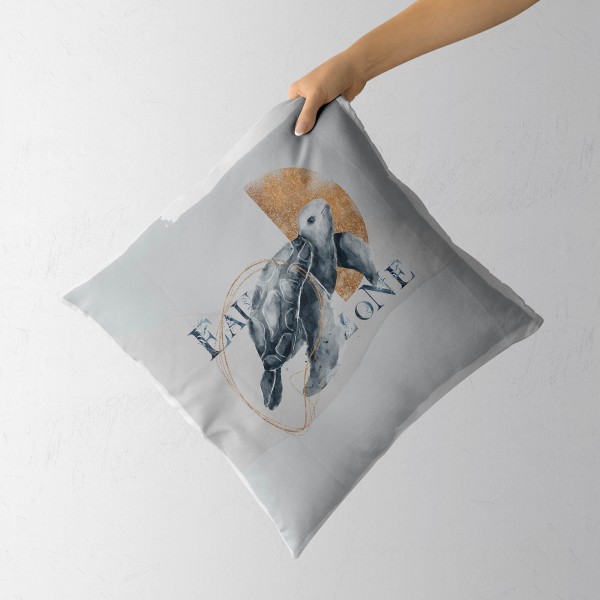 Paul Sinus Art Dekokissen Kissen Pastellfarben Eauzone Meeresschildkröte Wasserfarben Motiv Kunstvoll Dekorativ Wei Sonderangebot der Fabrik