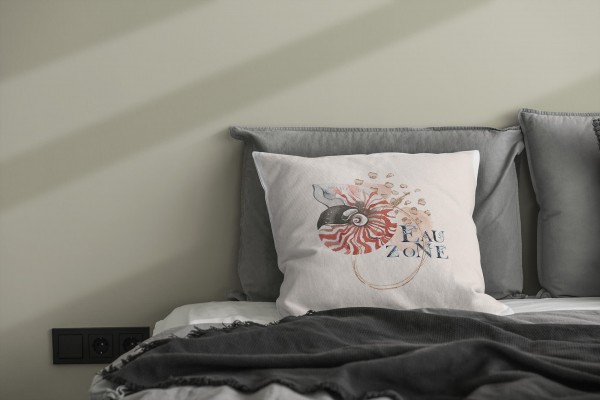 Paul Sinus Art Dekokissen Kissen Pastellfarben Eauzone Meeresschnecke Wasserfarben Motiv Kunstvoll Dekorativ Weich 50% Rabatt mit kostenlosem Versand
