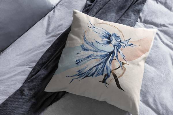 Paul Sinus Art Dekokissen Kissen Pastellfarben Eauzone Kampffisch Wasserfarben Motiv Kunstvoll Dekorativ Weich Schö 50% Rabatt für begrenzte Zeit
