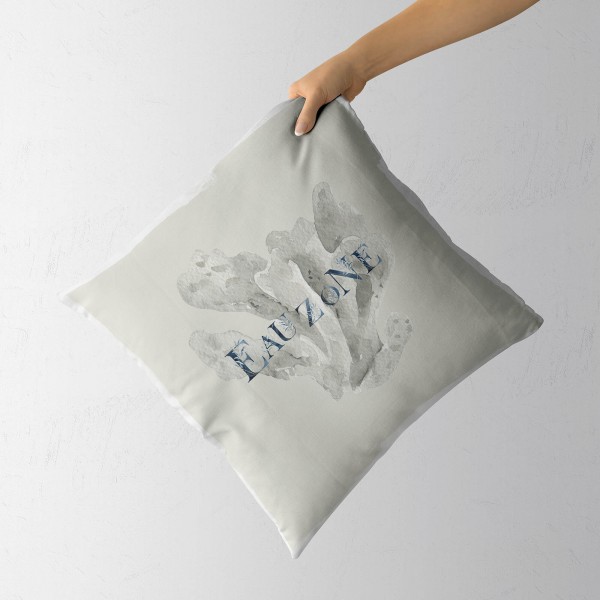 Paul Sinus Art Dekokissen Kissen Pastellfarben Eauzone Koralle Wasserfarben Motiv Kunstvoll Dekorativ Weich Schön Hotsell