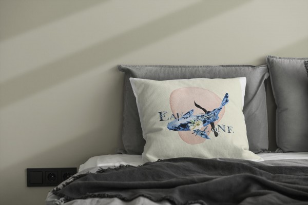 Paul Sinus Art Dekokissen Kissen Pastellfarben Eauzone Koi Blume Wasserfarben Motiv Kunstvoll Dekorativ Weich Schön Günstiger Verkauf