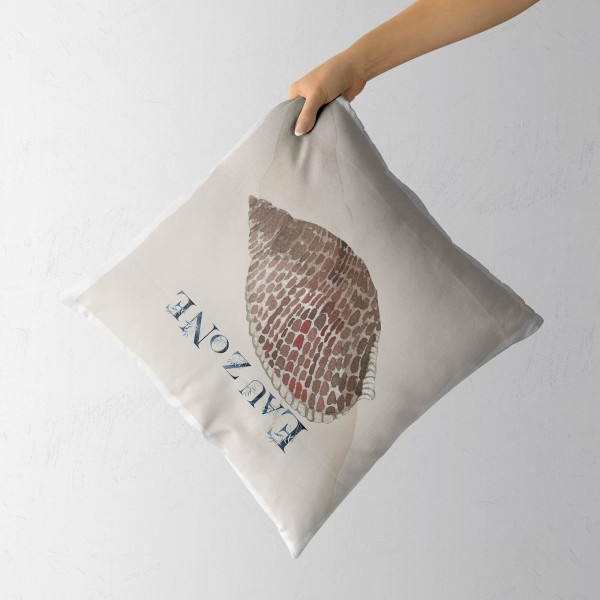 Paul Sinus Art Dekokissen Kissen Pastellfarben Eauzone Muschel Wasserfarben Motiv Kunstvoll Dekorativ Weich Schön Fabrikverkauf
