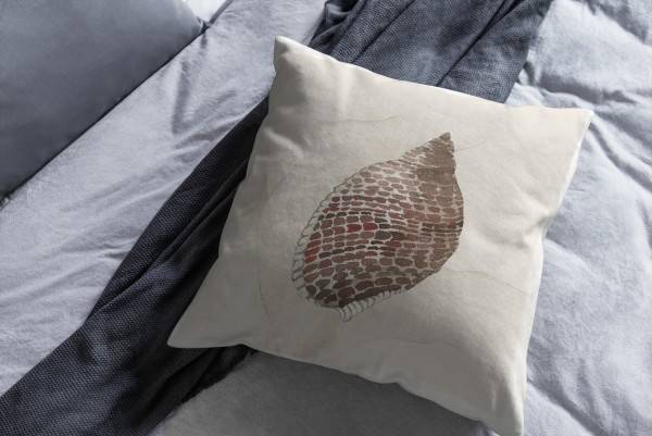Paul Sinus Art Dekokissen Kissen Pastellfarben Eauzone Muschel Wasserfarben Motiv Kunstvoll Dekorativ Weich Schön Fabrikverkauf