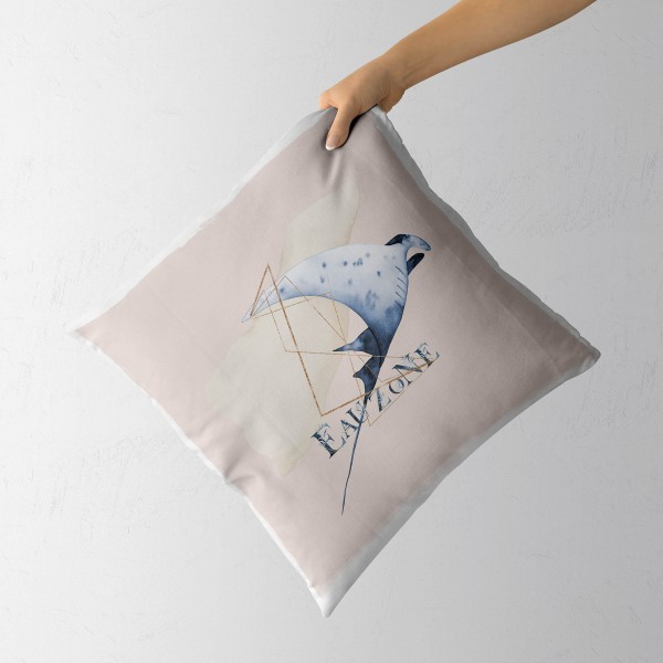 Paul Sinus Art Dekokissen Kissen Pastellfarben Eauzone Rochen Mantarochen Wasserfarben Motiv Kunstvoll Dekorativ We Limitierter Zeitrabatt
