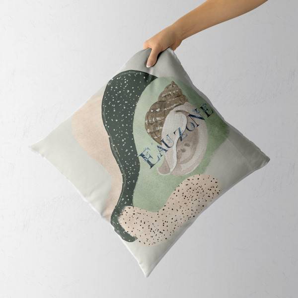 Paul Sinus Art Dekokissen Kissen Pastellfarben Eauzone Seemuschel Wasserfarben Motiv Kunstvoll Dekorativ Weich Schö Fabrik Onlineshop