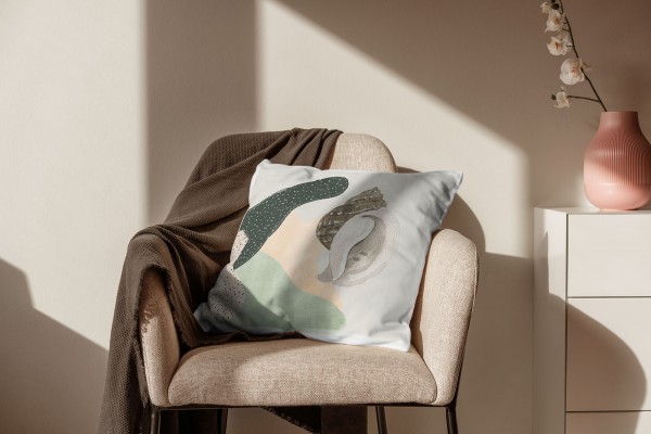 Paul Sinus Art Dekokissen Kissen Pastellfarben Eauzone Seemuschel Wasserfarben Motiv Kunstvoll Dekorativ Weich Schö Fabrik Onlineshop